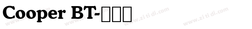 Cooper BT字体转换